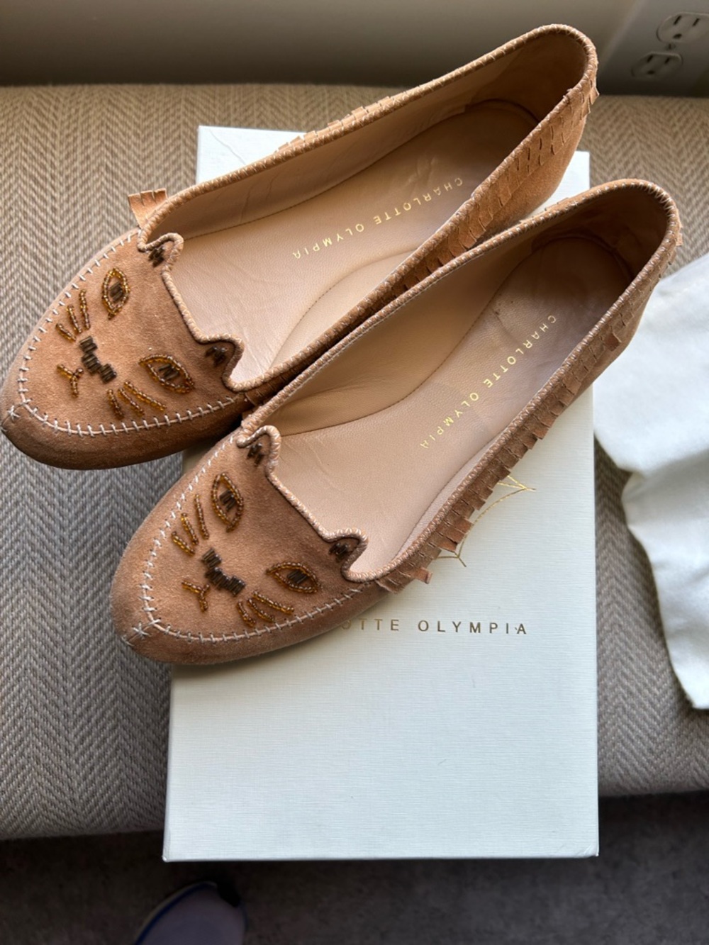 Charlotte Olympia Kitty Cat Moccasins